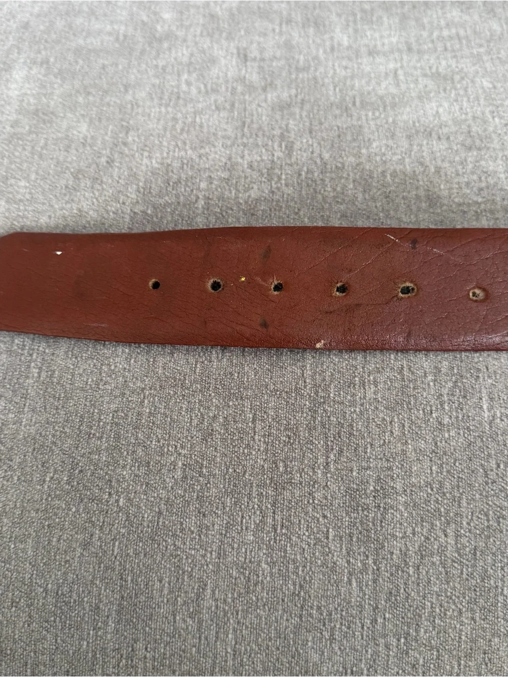 Vintage Paris Leather Belt BPOE Elks Lodge Brass Buckle Mens Sz 38 Brown USA Mad